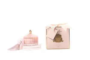 Cote Noire Pink & Gold Art Deco Candle - Pink Champagne