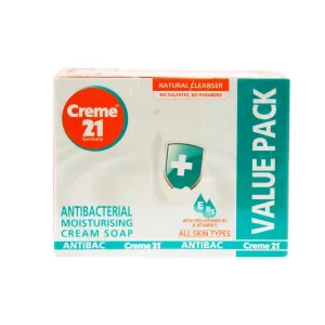 Creme 21 Cream Soap Antibacterial Moisturizing 4 x 125g