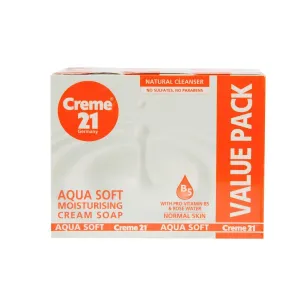 Creme 21 Soap Aqua Soft Moisturizing 4 x 125g