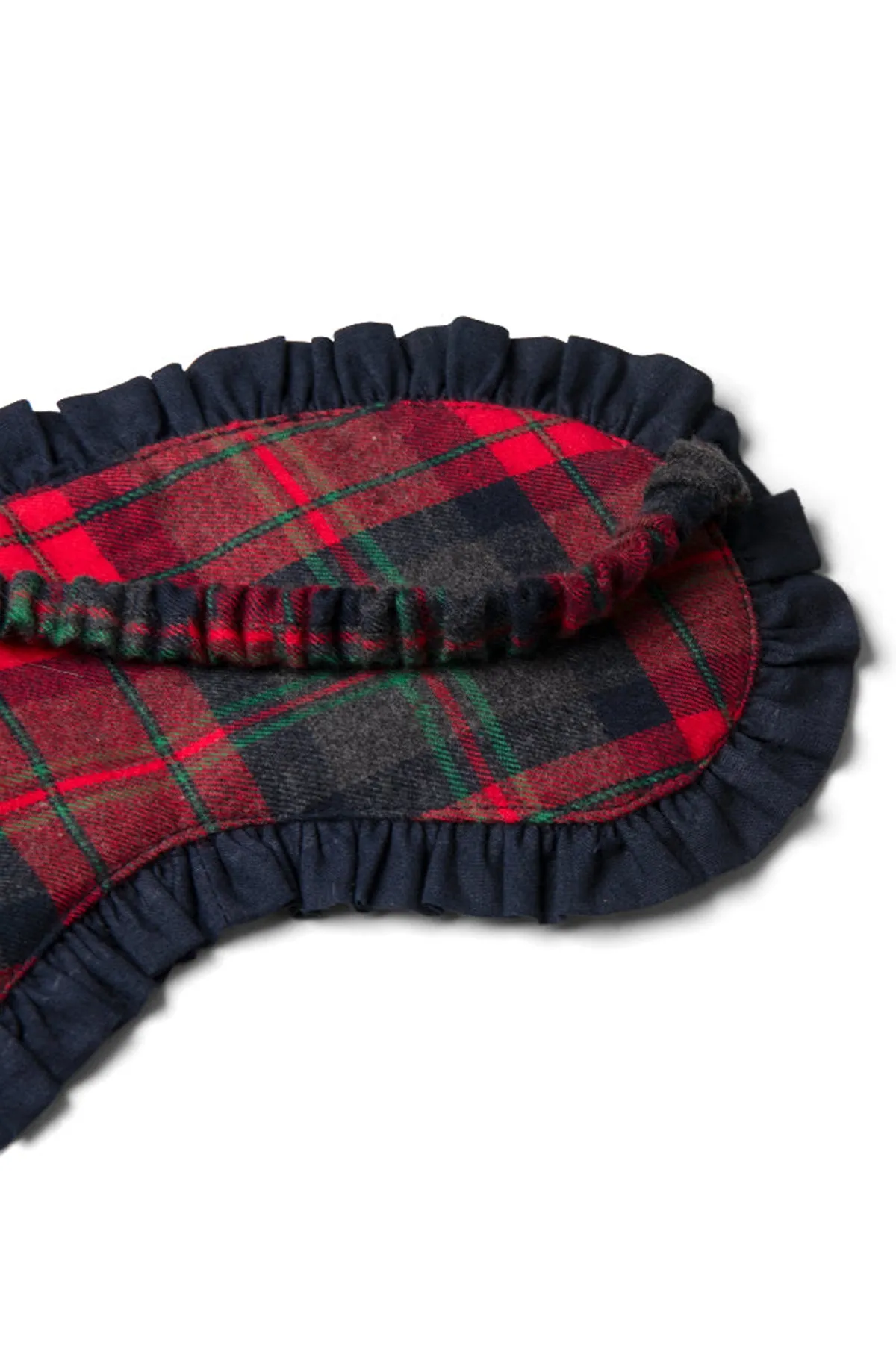 Damson PJ Eye Mask Red Tartan