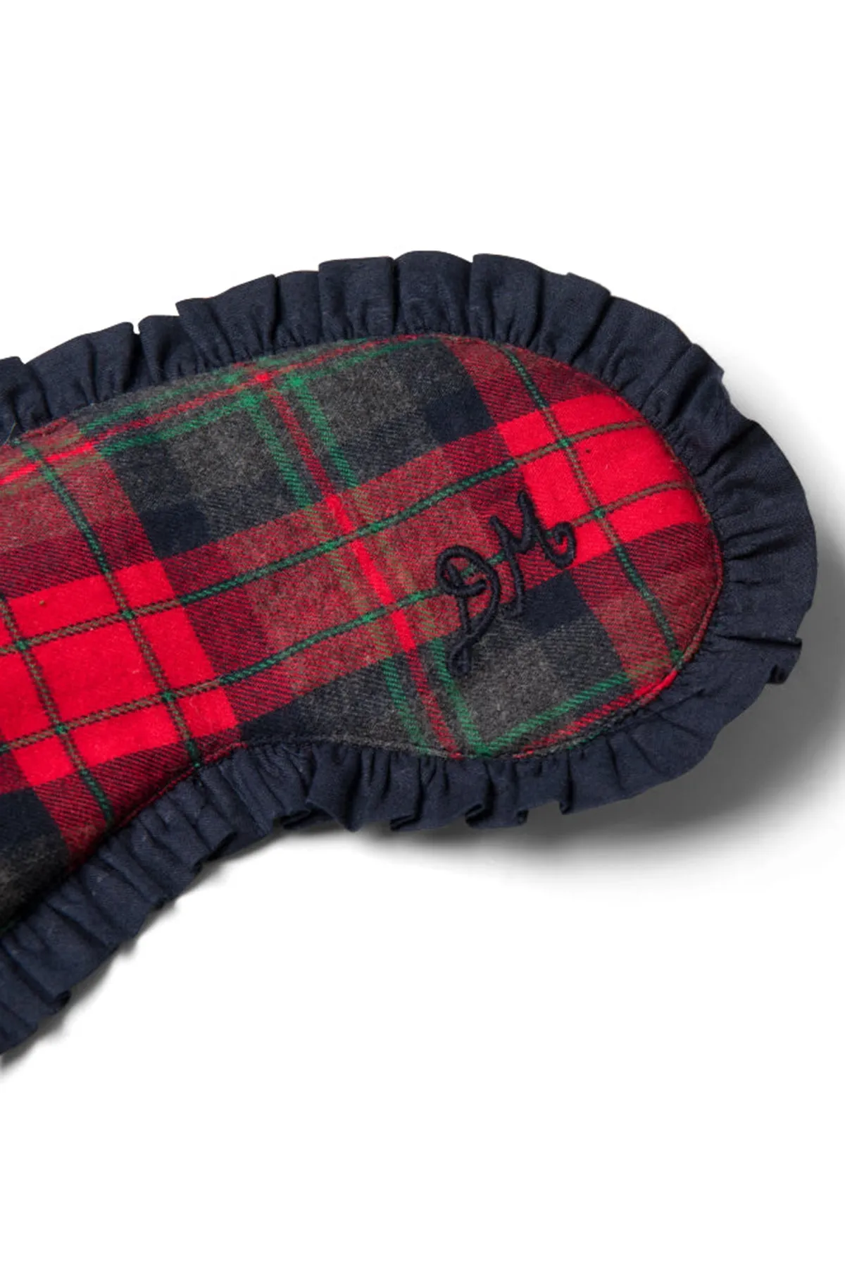 Damson PJ Eye Mask Red Tartan