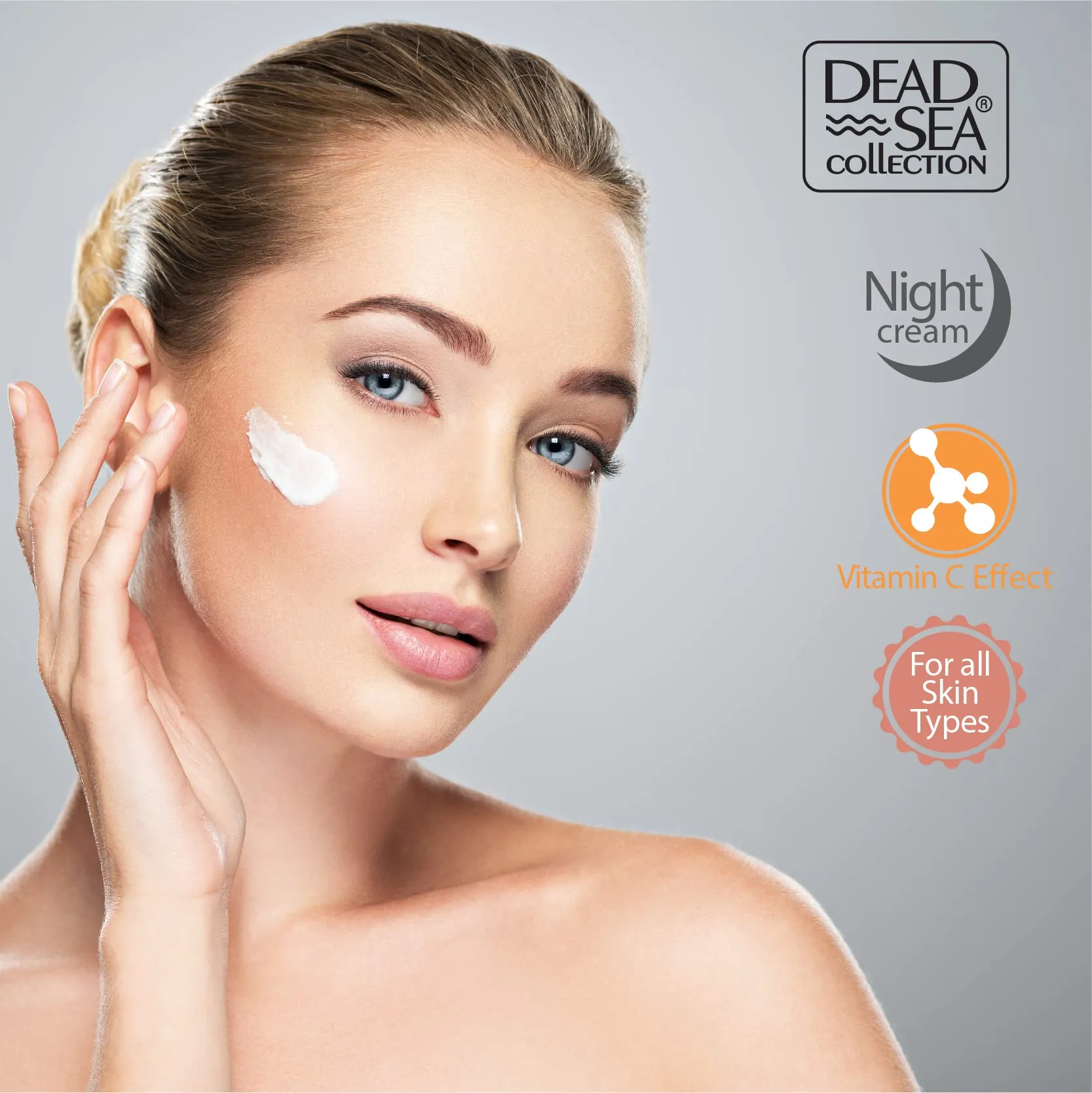Dead Sea Collection Anti-Wrinkle Night Cream for Face with Vitamin C & Carrot and Sea Minerals - Nourishing and Moisturizer Face Cream (1.69 fl.oz)