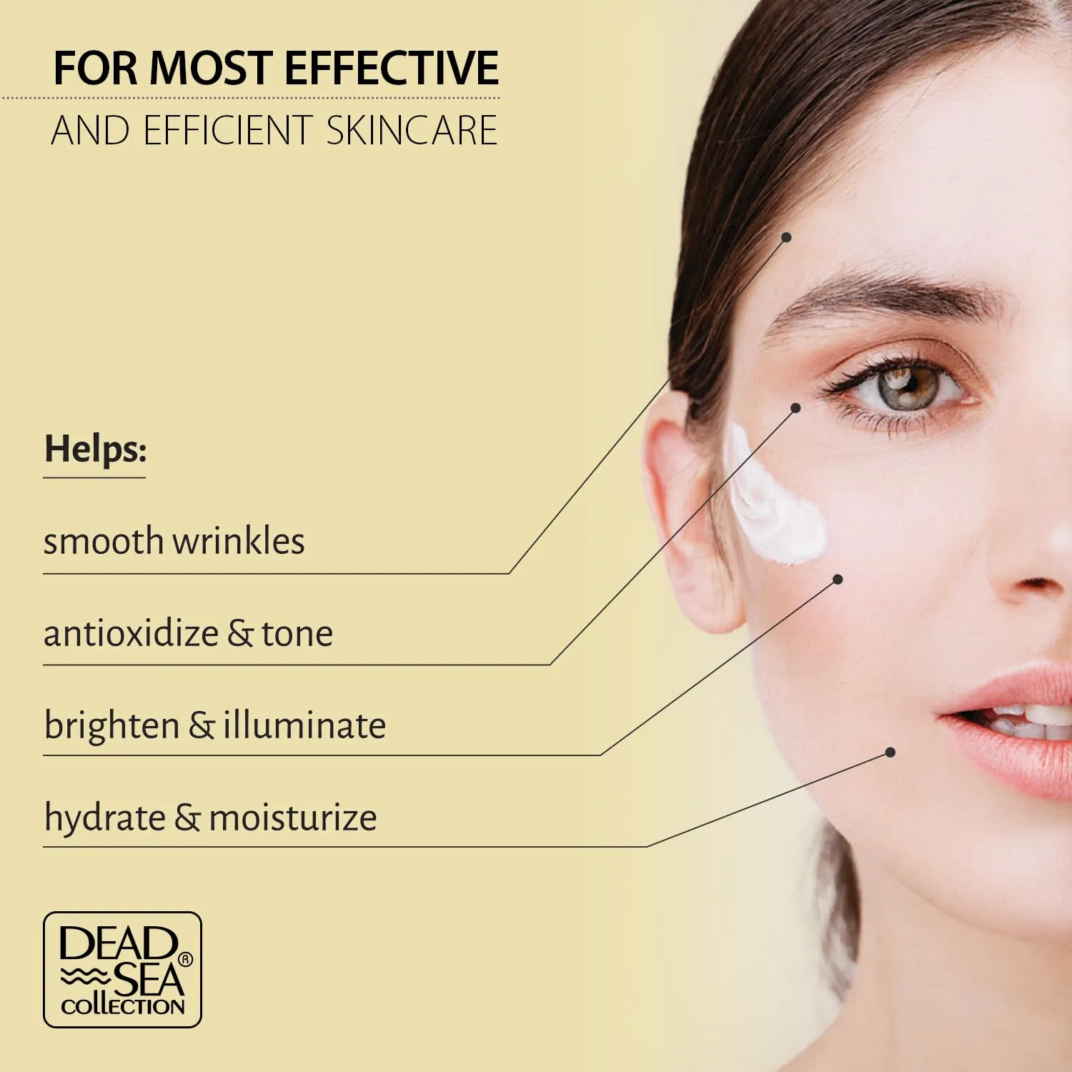 Dead Sea Collection Vitamin C & Collagen Moisturizing Night Cream - Skin-Firming Night Cream enriched with Nourishing Dead Sea Minerals - 1.69 Fl. Oz.