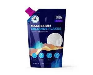 Dead Sea Magnesium Flakes Bath Salts - Superior Alternative to Epsom Salt - Premium Mineral Supplements for Muscle Relief, Aches - Raw and Pure Sourced Natural Salts, Relaxing Bath Foot Soak (5 Lb.)
