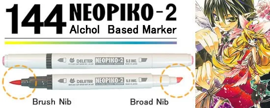 DELETER Neopiko-2 Dual-tipped Alcohol-based Marker - Cool Grey 6 (576)