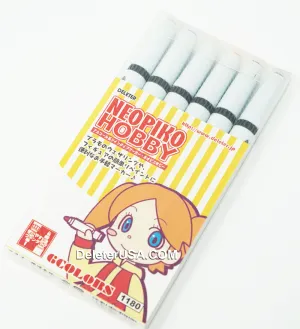 DELETER Neopiko-2 Dual-tipped Alcohol-based Marker - Neopiko Hobby 6 Color Set