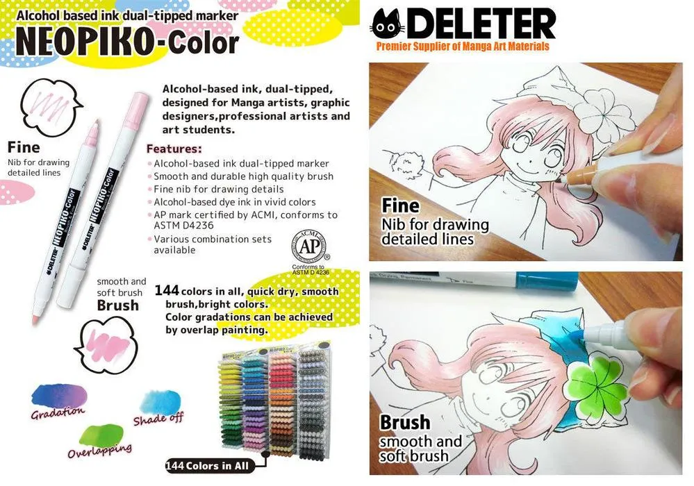 DELETER NEOPIKO-COLOR Basic 6A Color Set