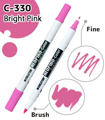 DELETER NEOPIKO-Color Bright Pink (C-330) Alcohol-based Dual Tipped Marker