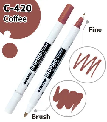 DELETER NEOPIKO-Color Coffee (C-420) Alcohol-based Dual Tipped Marker