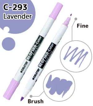 DELETER NEOPIKO-Color Lavender (C-293) Alcohol-based Dual Tipped Marker