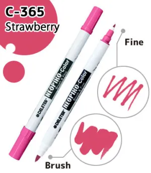 DELETER NEOPIKO-Color Strawberry (C-365) Alcohol-based Dual Tipped Marker