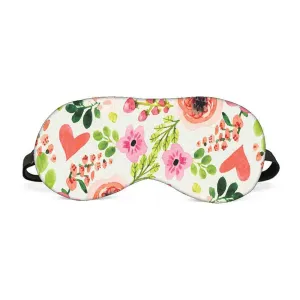 Designer Travel Eye Mask for Sleeping - Watercolor Flower - Made in India
