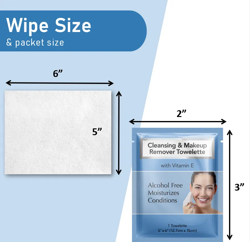 Diamond Wipes Cleansing and Waterproof Makeup Remover Wipes - Alcohol-free with vitamin E