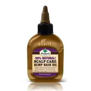 Difeel Hemp 99% Natural Hemp Hair Oil - Scalp Care 2.5 oz.