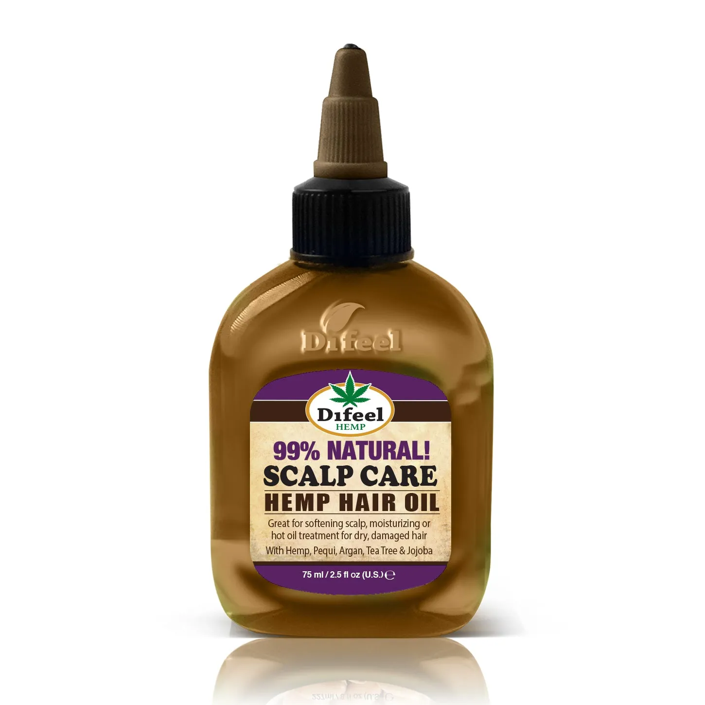 Difeel Hemp 99% Natural Hemp Hair Oil - Scalp Care 2.5 oz.