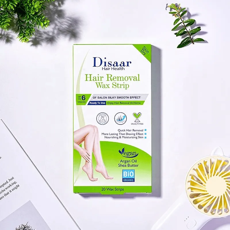 Disaar Hair Removal Wax Strips For Dry Skin - 20 Wax Strips