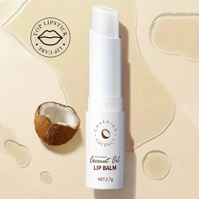 Dryness Relief Coconut Oil Lip Balm - Lasting Nourishment and Moisture for Men and Women - Daily Care Lip Balm
