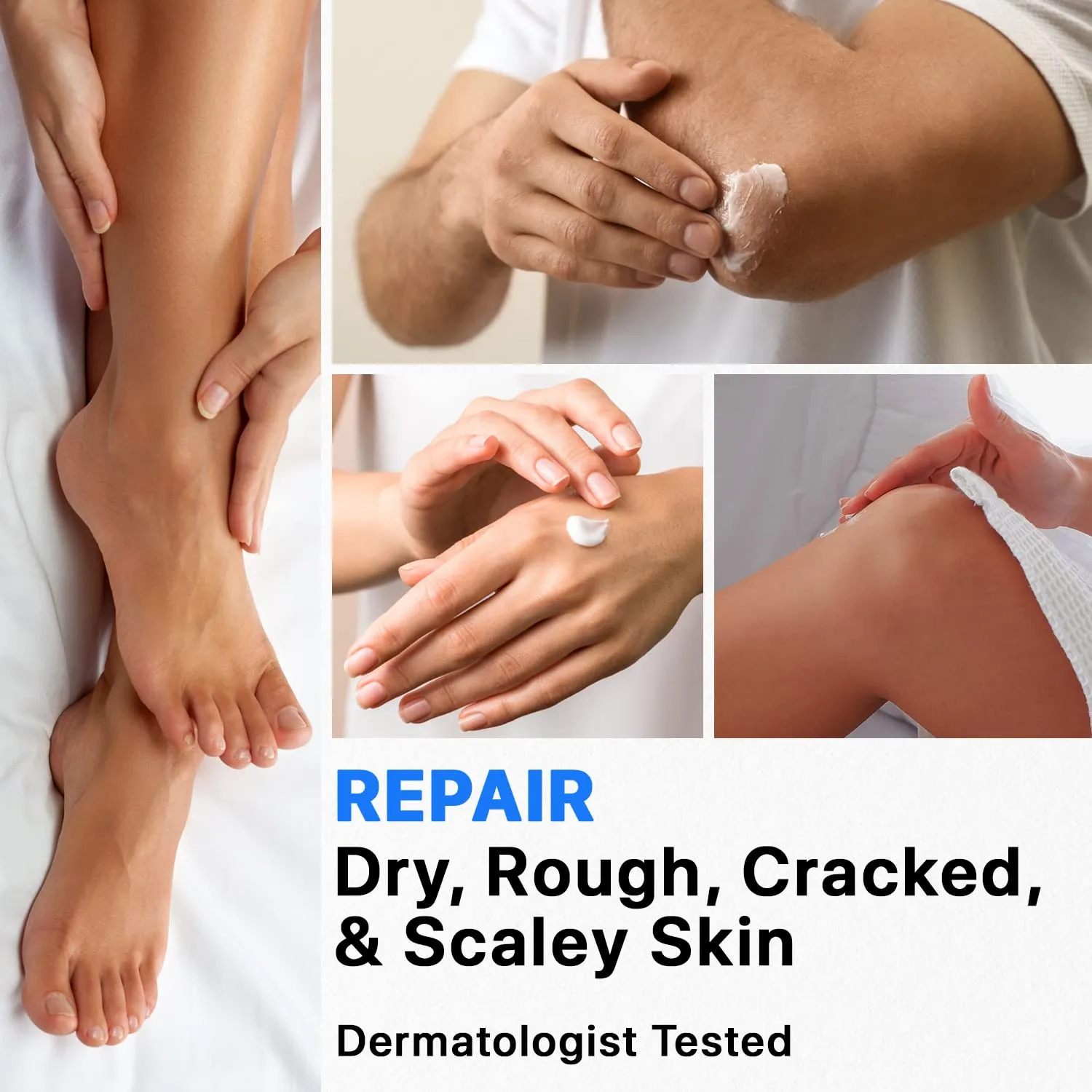Ebanel Urea Cream 40% plus Salicylic Acid 2%, Foot Cream for Dry Cracked Heels Feet Knees Elbows Hands, Foot Dead Skin Cuticle Callus Remover Toenail Softener, Skin Barrier Repair Cream, 2-Pack