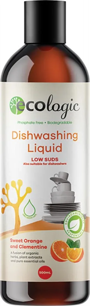 Ecologic Dishwashing Liquid Sweet Orange & Clementine 500ml