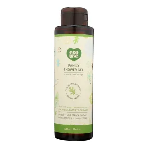 Ecolove Green Vegetables Family Shower Gel for Sensitive Skin (Pack of 500) - 17.6 Fl Oz