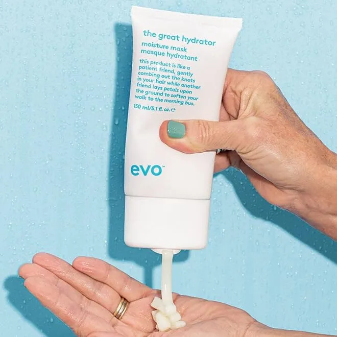 EVO The Great Hydrator Moisture Hair Mask - Moisturise, Add Softness & Shine, Nourishing & Hydrating Treatment for Dry Hair - 150ml / 5.1fl.oz