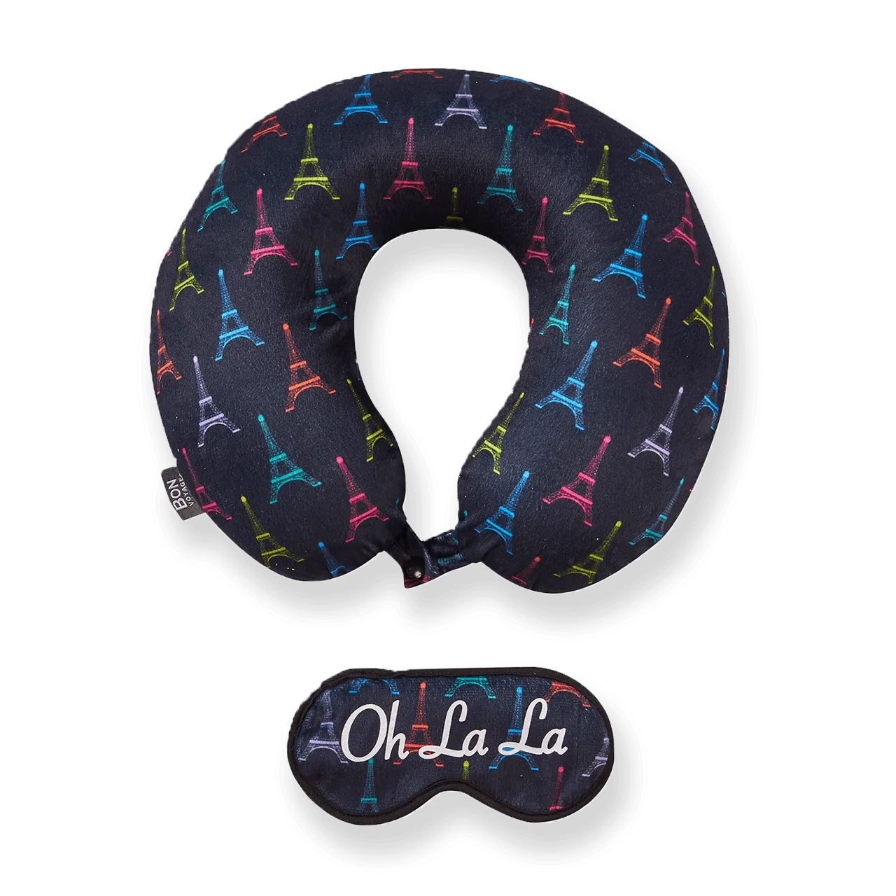 Eye Mask Memory Foam Travel Neck Pillow - OH LA LA
