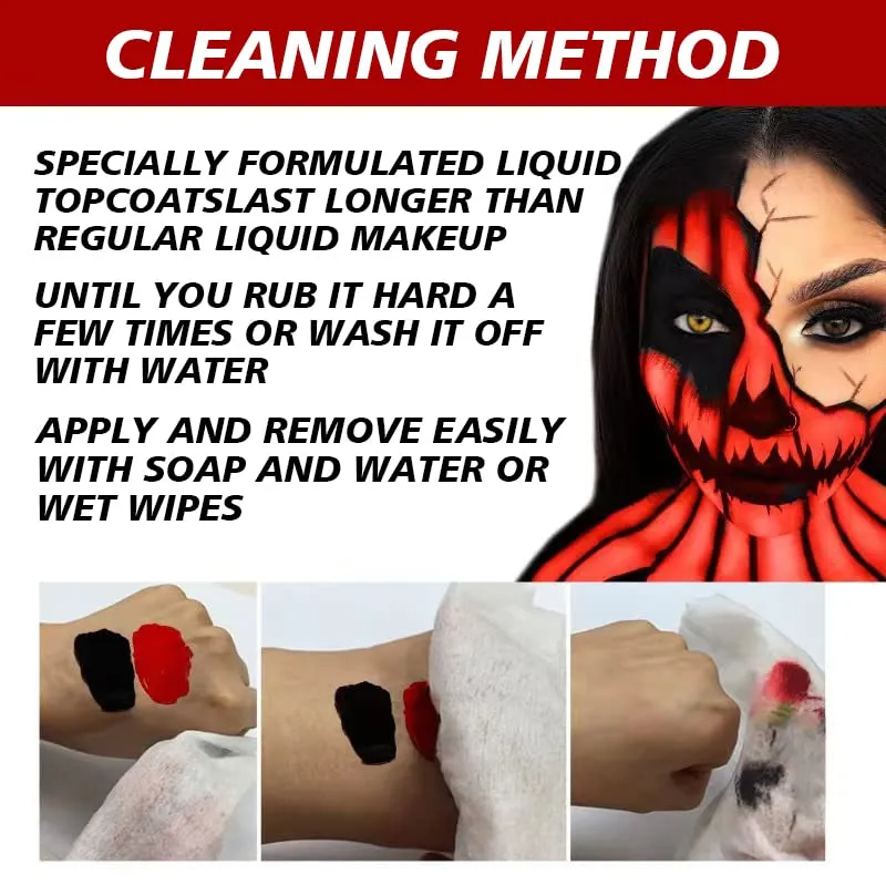 Face Body Paint Stick, High Pigmented Non-Toxic Oil Based Face Makeup Body Paint Stick for Halloween Costume Cosplay Parties SFX Makeup Special Effects (Black)