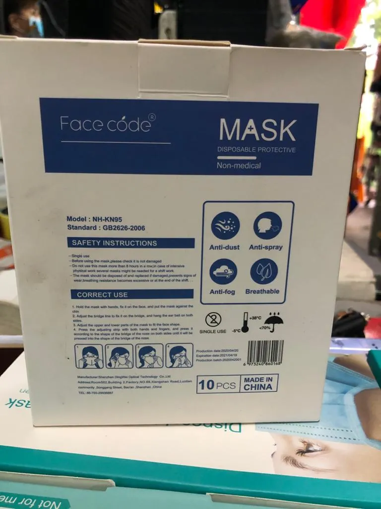 Face Code Mask KN95 | Model : MASK-KN95