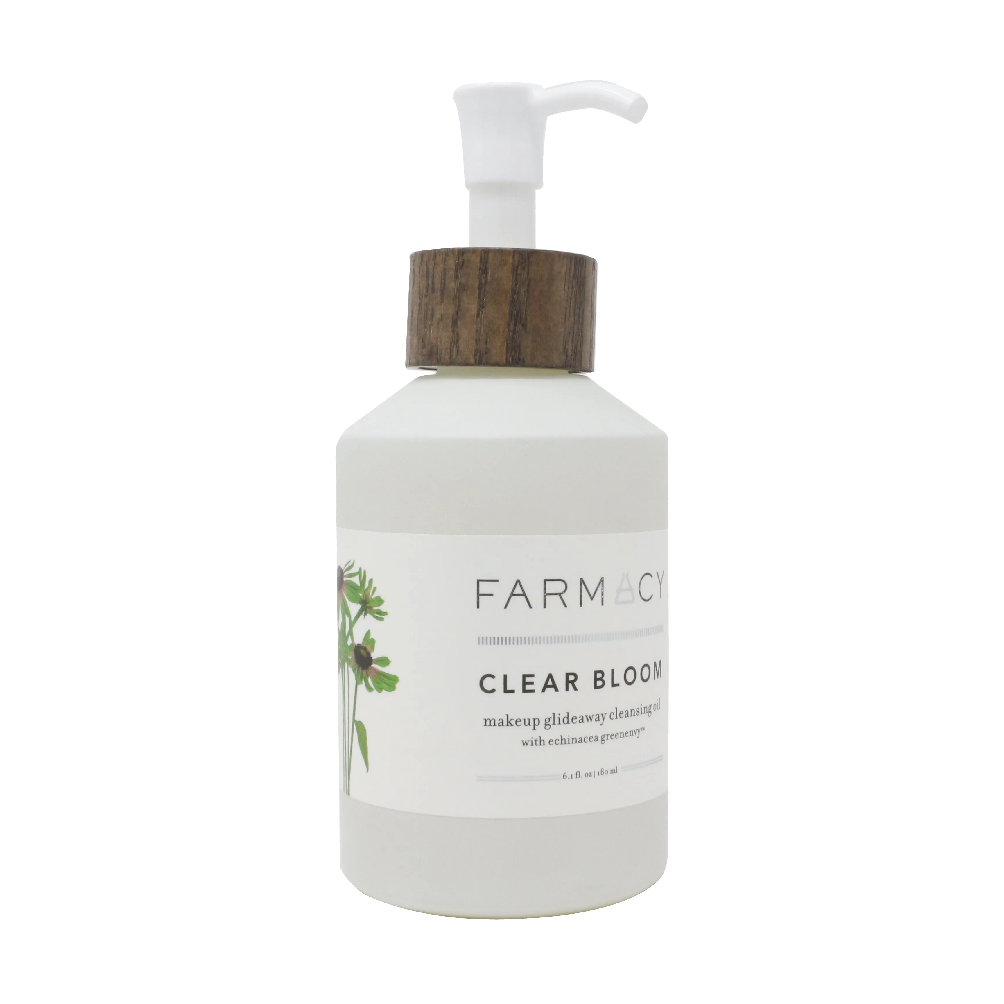 Farmacy Clear Bloom Makeup Glideaway Cleansing Oil 6.1 oz/180ml NEW