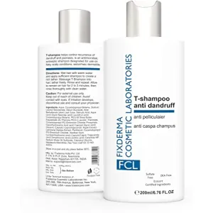 FCL T-Shampoo for Dandruff & Scalp Psoriasis | Relieves Itchy Scalp | Nourishes & Cleanses | Sulphate & Paraben-Free (200ml)