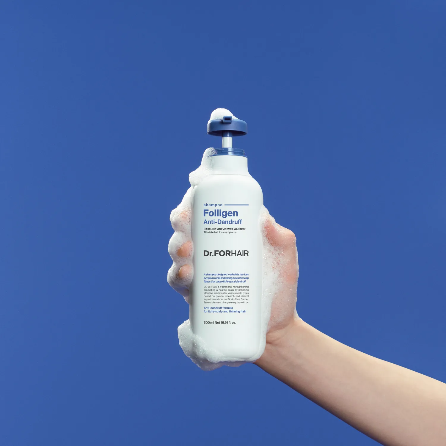 Folligen Anti-dandruff Shampoo 500ml (Twin Pack)