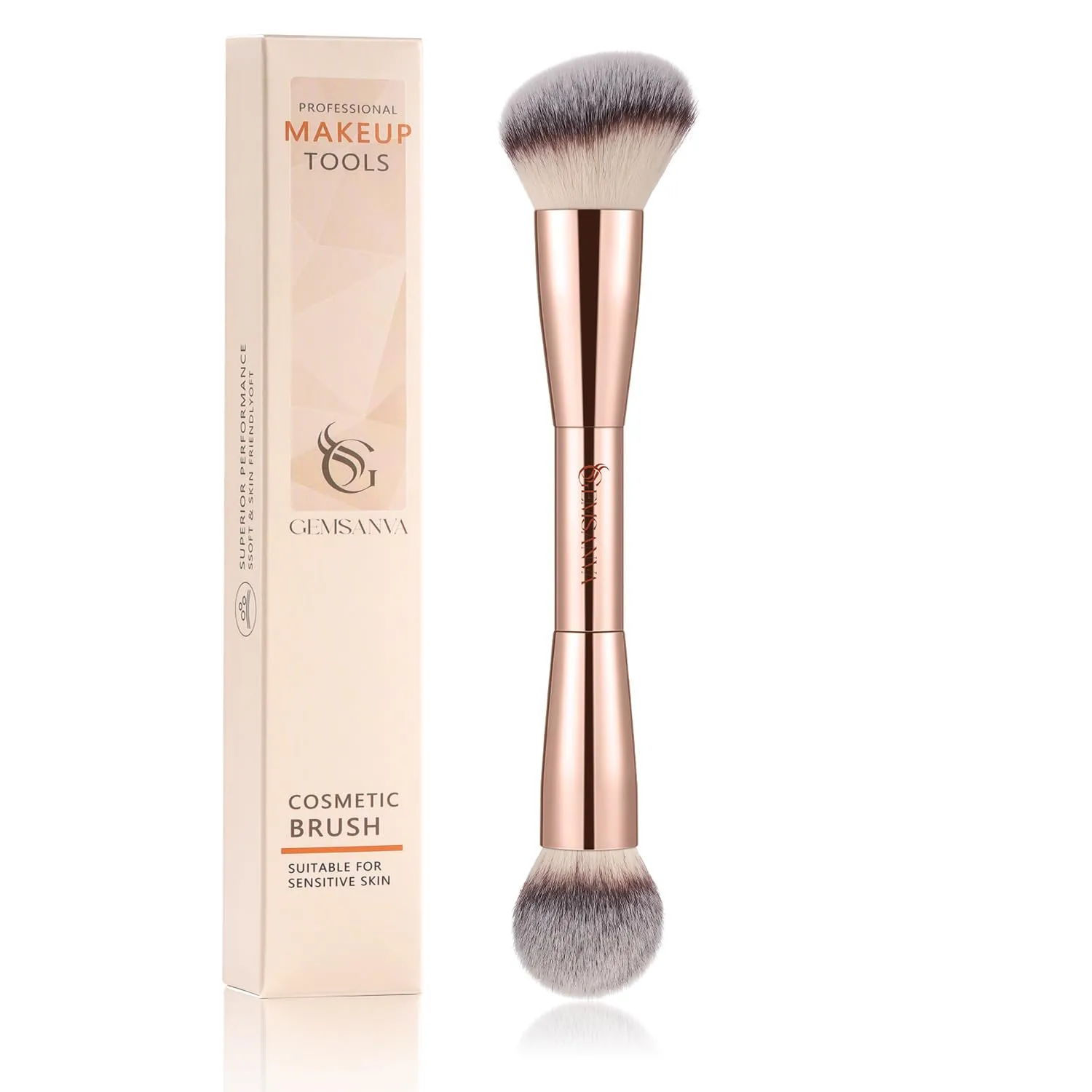 Foundation Brush & Concealer Brush - Multi-Use Dual Ended Makeup Contour Brush for Cream, Liquid, Powder