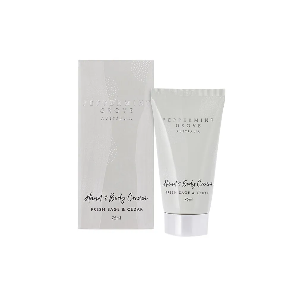 Fresh Sage & Cedar Hand & Body Cream Tube 75ml