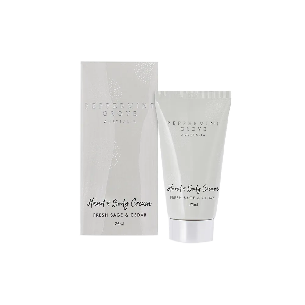Fresh Sage & Cedar Hand & Body Cream Tube 75ml
