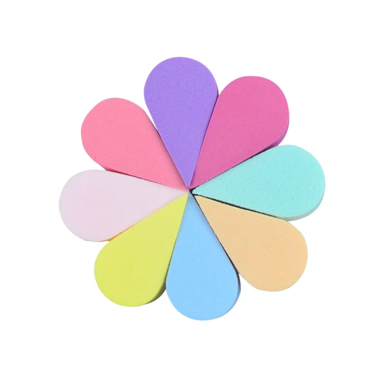 Gatuida 8pcs Petal Shape Makeup Puff Mixed Colors Facial Cleaning Sponge for All Skin Gentle Makeup and Face