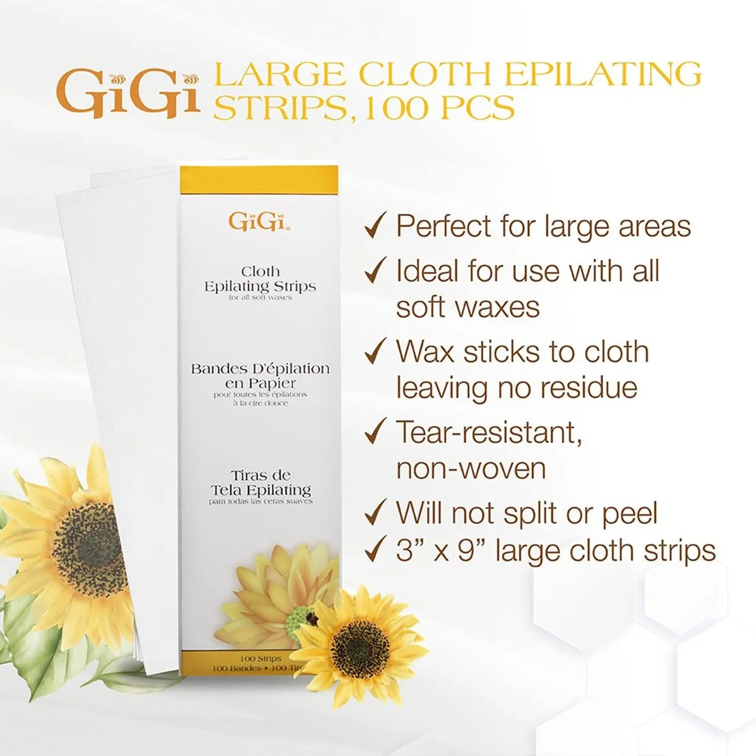 Gigi Cloth Epilating Strips 100pk
