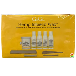 GiGi Hemp Infused Wax Microwave Formula Hair Removal System Complete Microwave Kit