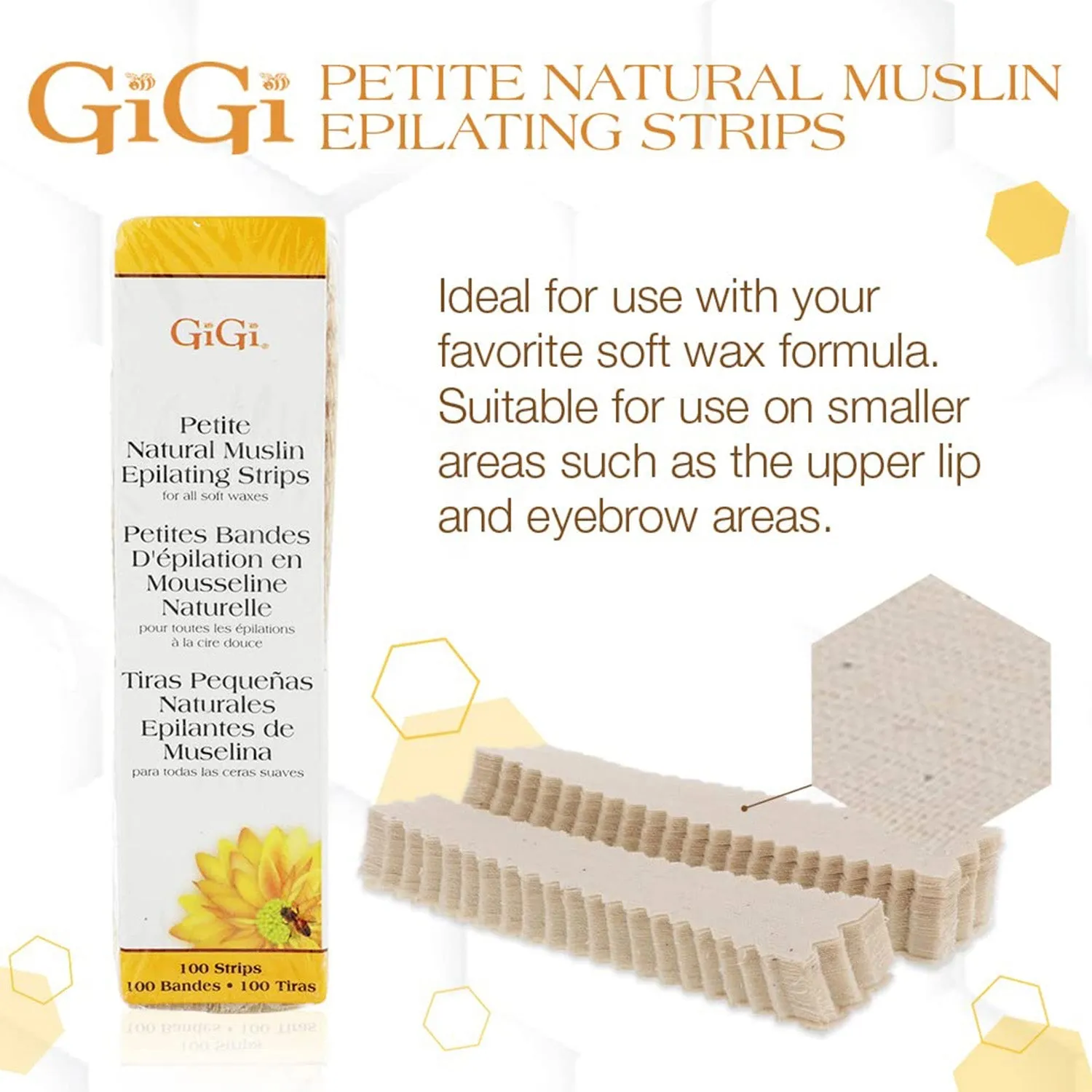 Gigi Petite Natural Muslin Epilating Strips 100pk