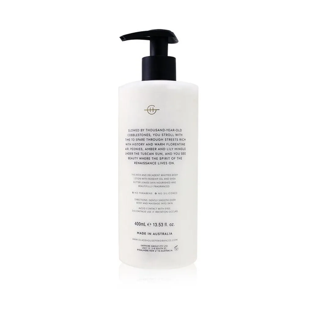GLASSHOUSE - Body Lotion - Forever Florence (Wild Peonies & Lily)
