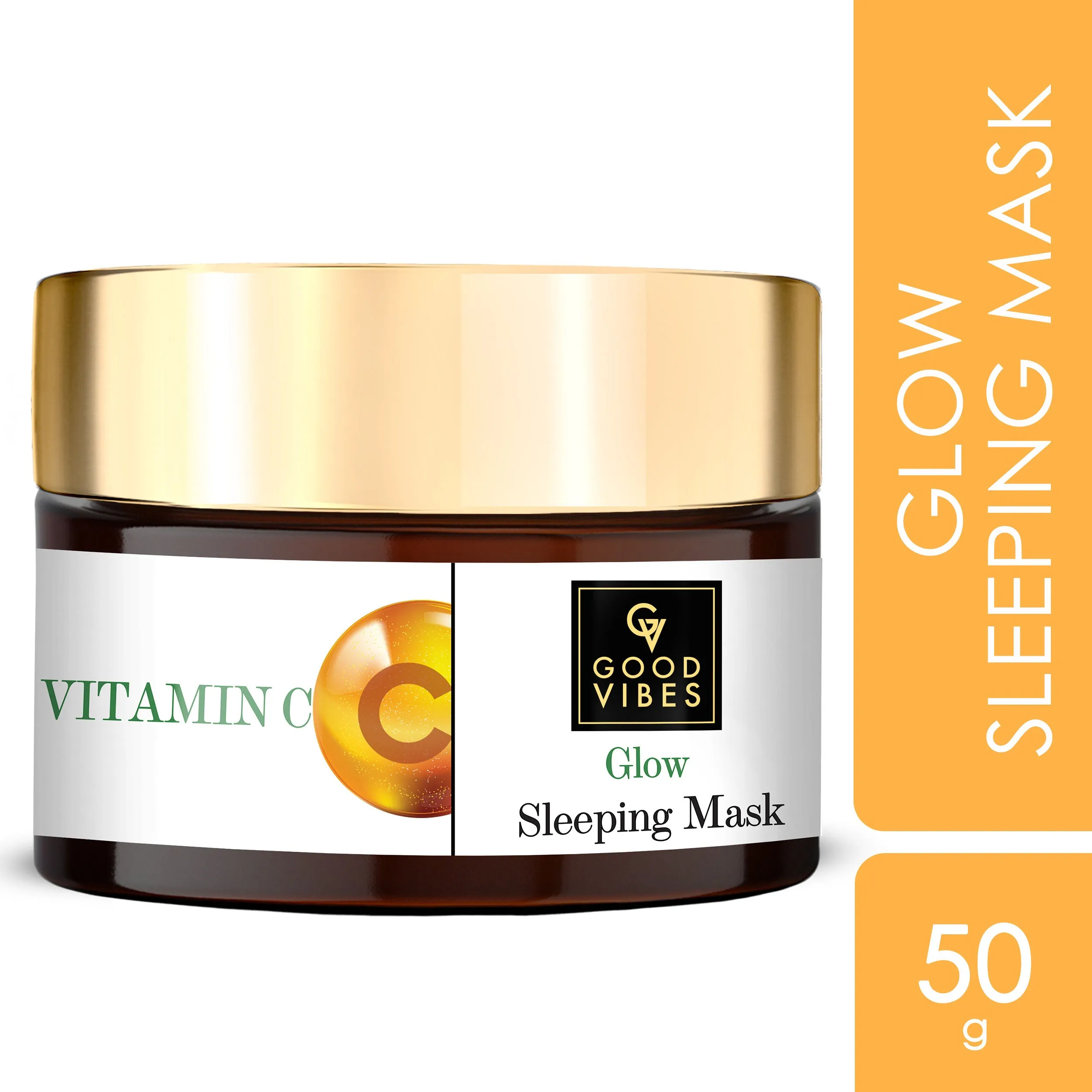 Good Vibes Vitamin C Glow Sleeping Mask | Purifying, Skin Radiance | No Parabens, No Sulphates, No Mineral Oil, No Animal Testing (50 gm)