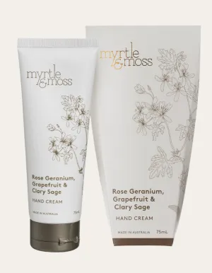 Hand Cream 75ml - Rose Geranium - Myrtle & Moss