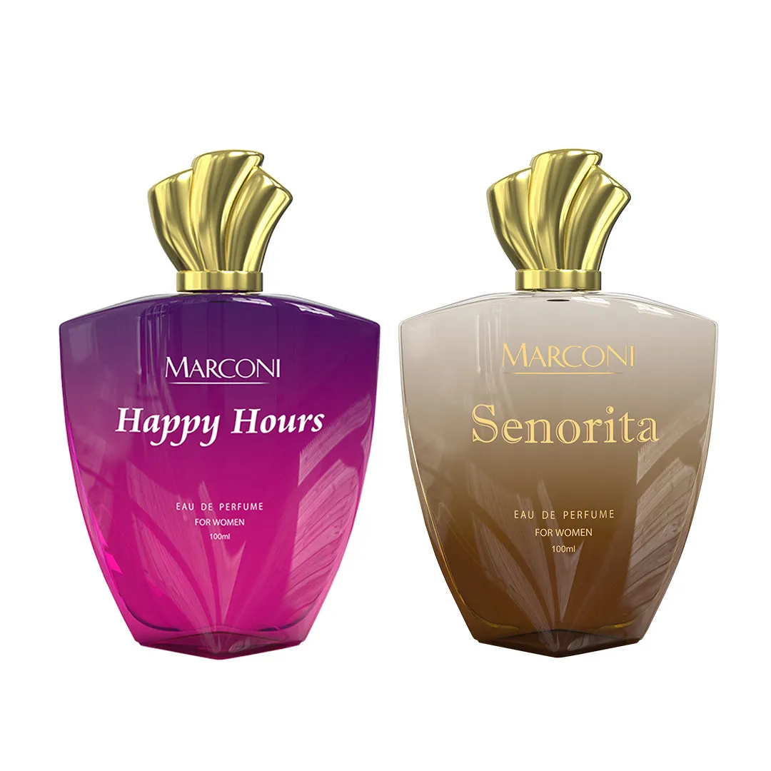 Happy Hours & Senorita - Fragrance Combo Set for Her ( 100ml x 2 )