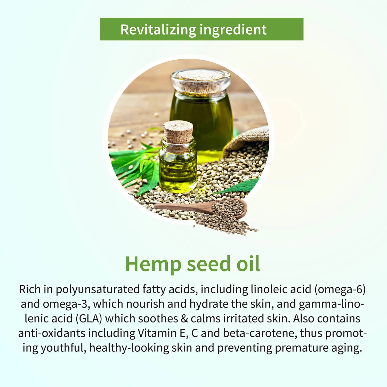 Hemp Collection ( Hemp Seed under eye gel 15g , Bodyogurt 200g, Wrinkle cream 50g )