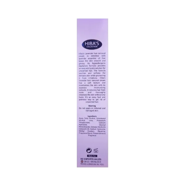 Hibas Hair Removal Cream Lavender Extract 120ml