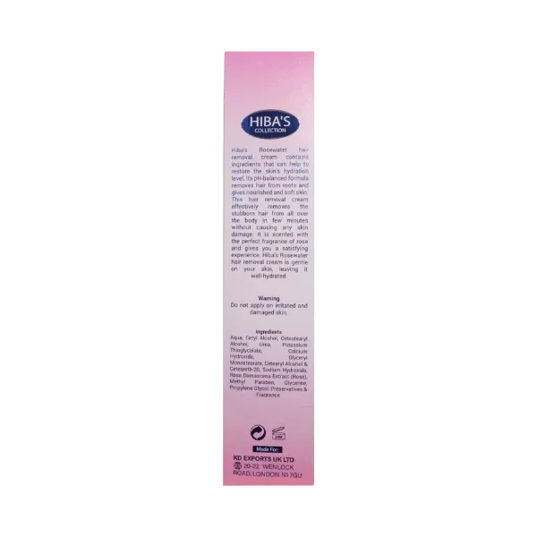 Hibas Hair Removal Cream Rose Water Extract 120ml