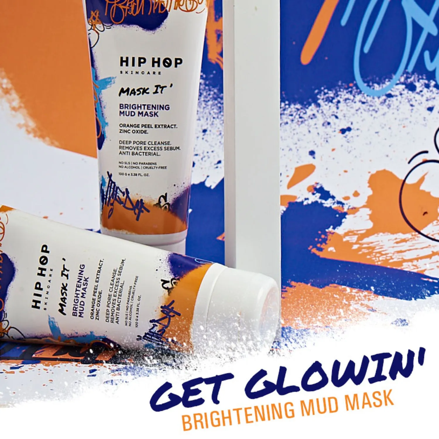 HipHop Bikini & Underarm Wax Strips (Argan Oil, 12 Strips)   Brightening Mud/Face Mask (Orange Peel Extract, 100 ml)