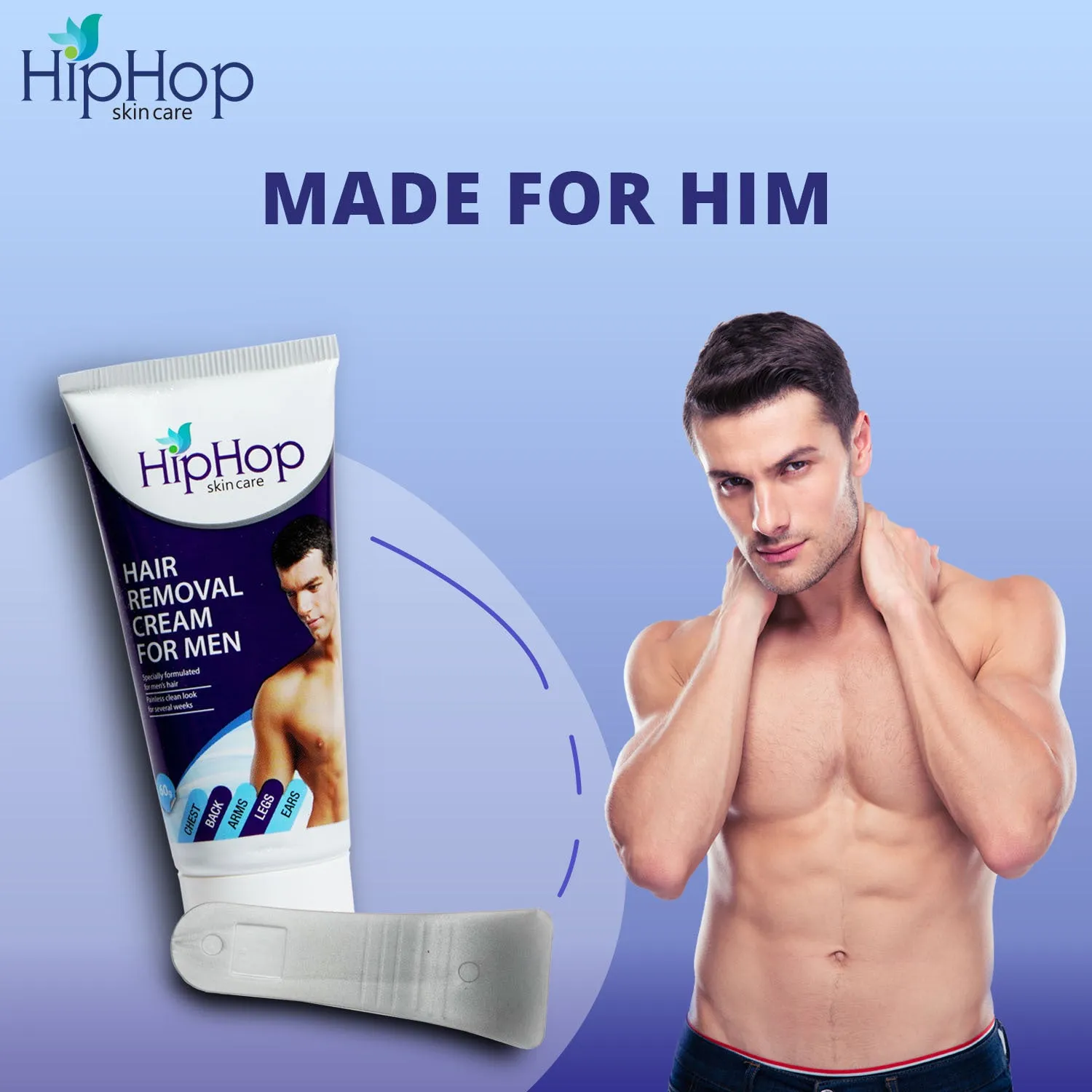 HipHop Blackhead Remover Nose Strips for Men (Activated Charcoal, 6 Strips)   Hair Removal Cream for Men (Aleo Vera, 100gm)