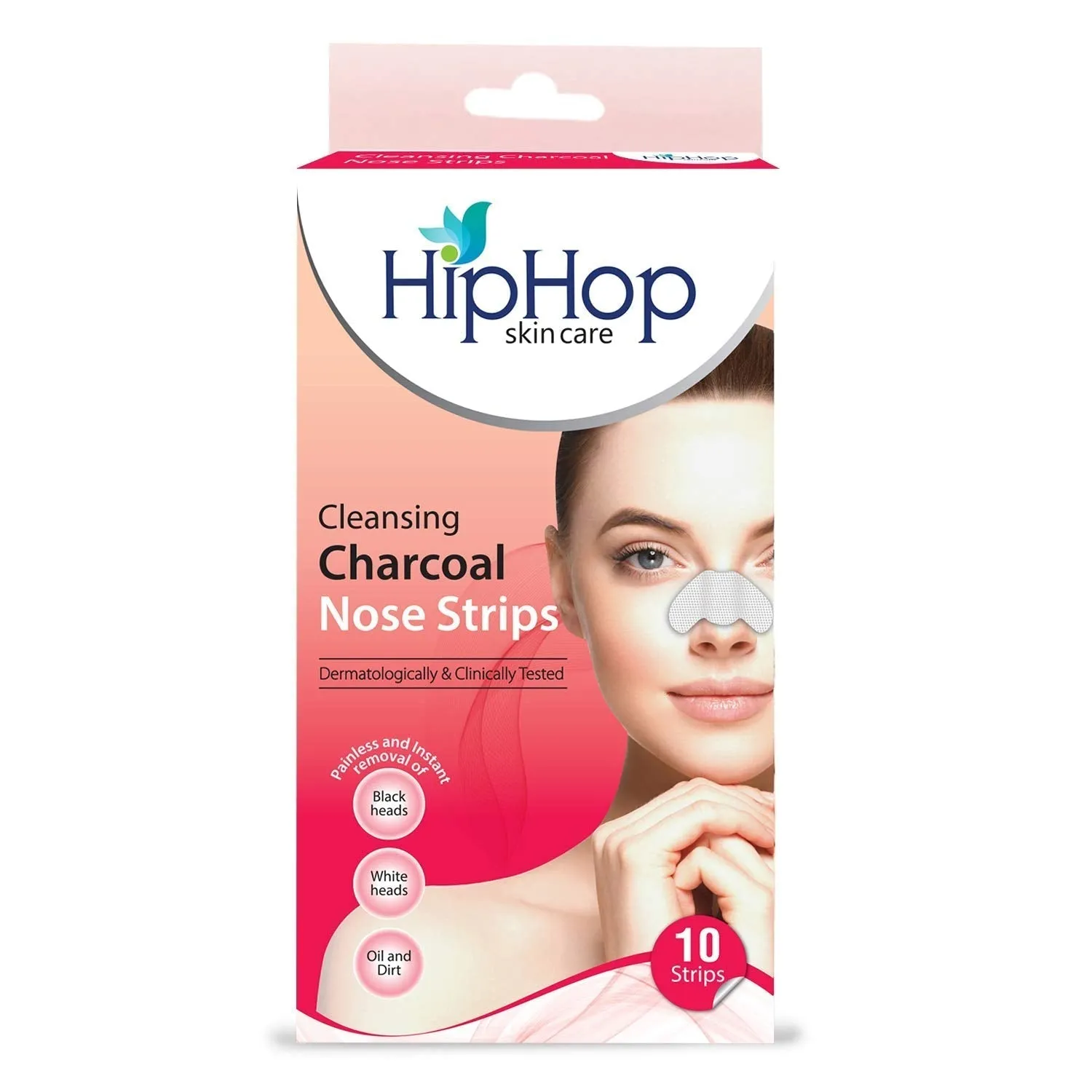 HipHop Blackhead Remover Nose Strips for Women (Activated Charcoal, 10 Strips)   Bikini & Underarm Wax Strips (Argan Oil, 12 Strips)