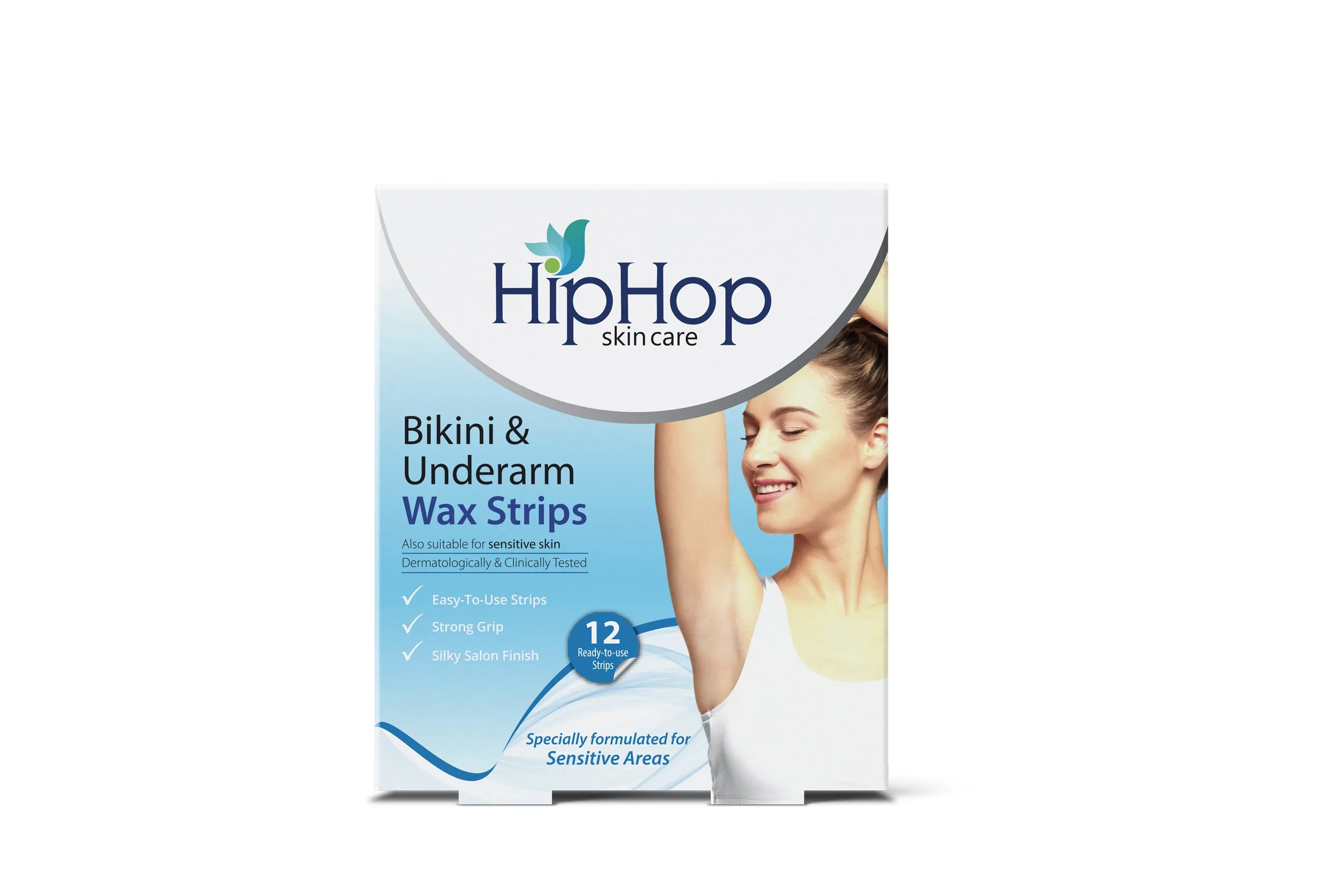 HipHop Blackhead Remover Nose Strips for Women (Activated Charcoal, 10 Strips)   Bikini & Underarm Wax Strips (Argan Oil, 12 Strips)