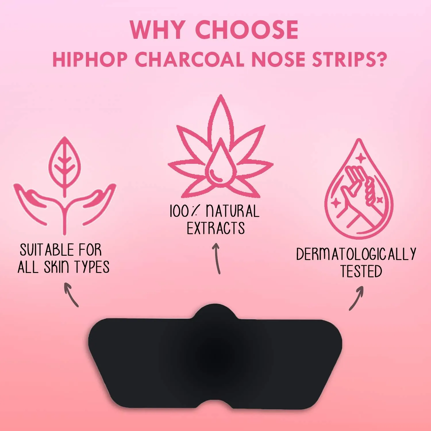 HipHop Blackhead Remover Nose Strips for Women (Activated Charcoal, 10 Strips)   Bikini & Underarm Wax Strips (Argan Oil, 12 Strips)